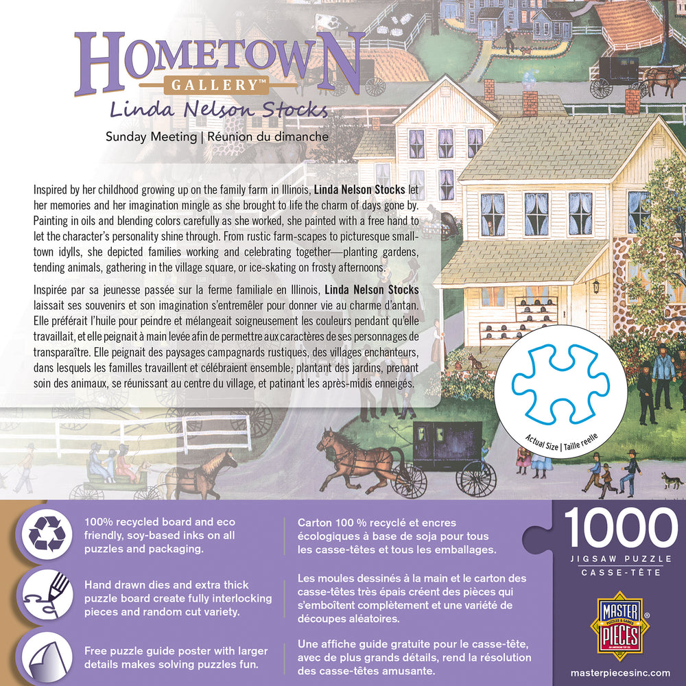 Puzzle Masterpieces: 1000 Piece Hometown Gallery - Sunday Meeting