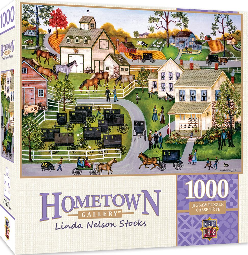 Puzzle Masterpieces: 1000 Piece Hometown Gallery - Sunday Meeting