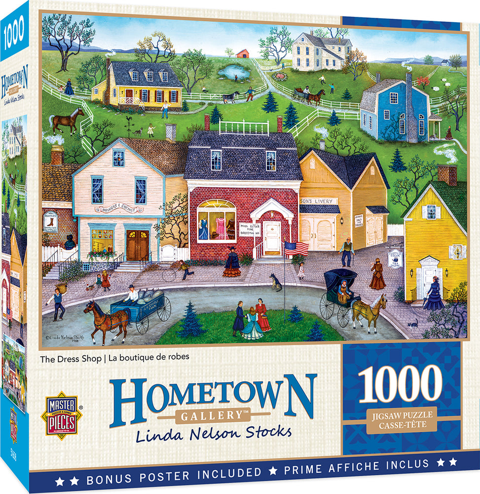 Puzzle Masterpieces: 1000 Piece Hometown Gallery - The Dress Shop