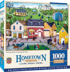 Puzzle Masterpieces: 1000 Piece Hometown Gallery - The Dress Shop