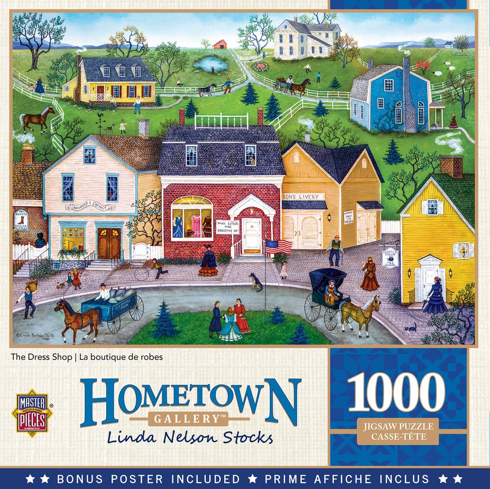 Puzzle Masterpieces: 1000 Piece Hometown Gallery - The Dress Shop