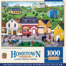Puzzle Masterpieces: 1000 Piece Hometown Gallery - The Dress Shop