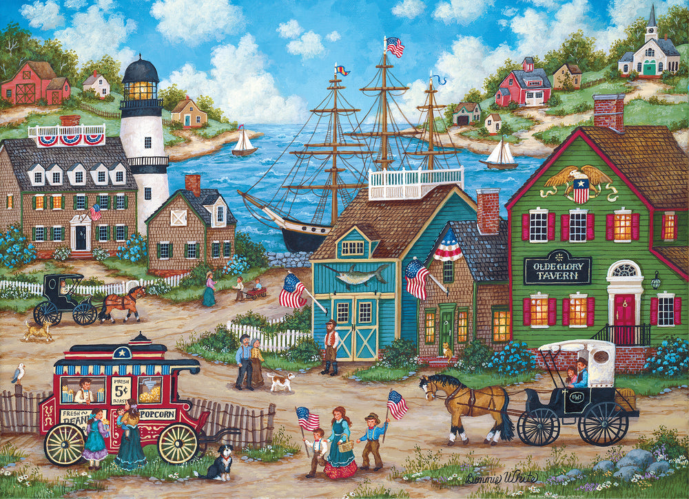 Puzzle Masterpieces: 1000 Piece Hometown Gallery - The Young Patriots