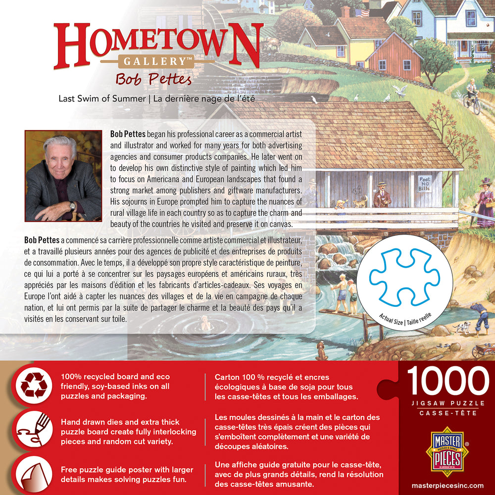 Puzzle Masterpieces: 1000 Piece Hometown Gallery - Last Swim of Summer