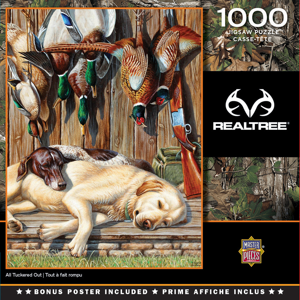 Puzzle Masterpieces: 1000 Piece RealTree - All Tuckered Out
