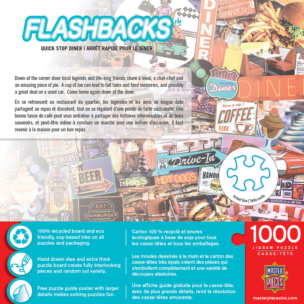 Puzzle Masterpieces: 1000 Piece Flashbacks - Quick Stop Diner