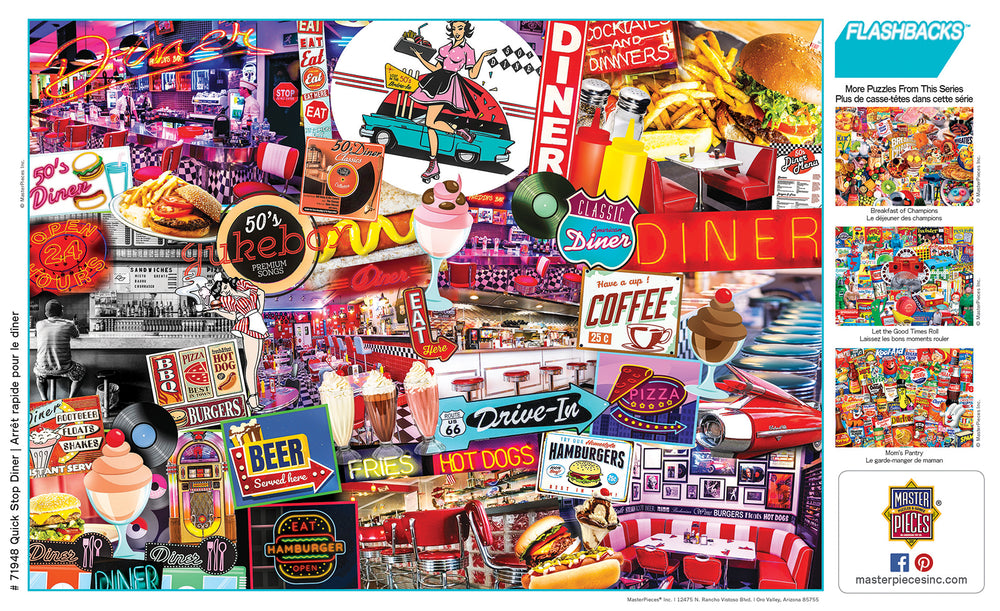 Puzzle Masterpieces: 1000 Piece Flashbacks - Quick Stop Diner