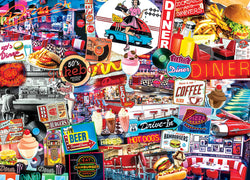 Puzzle Masterpieces: 1000 Piece Flashbacks - Quick Stop Diner