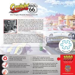 Puzzle Masterpieces: 1000 Piece Cruisin‘ Rt66 - Drive Through on Rte. 66