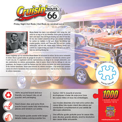 Puzzle Masterpieces: 1000 Piece Cruisin‘ Rt66 - Friday Night Hot Rod's