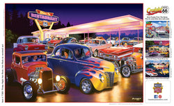 Puzzle Masterpieces: 1000 Piece Cruisin‘ Rt66 - Friday Night Hot Rod's