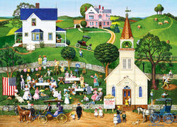 Puzzle Masterpieces: 1000 Piece Hometown Gallery - Strawberry Sunday