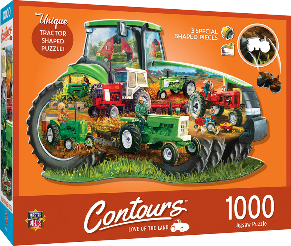 Puzzle Masterpieces: 1000 Piece Shaped Countours - Tractor