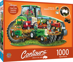 Puzzle Masterpieces: 1000 Piece Shaped Countours - Tractor