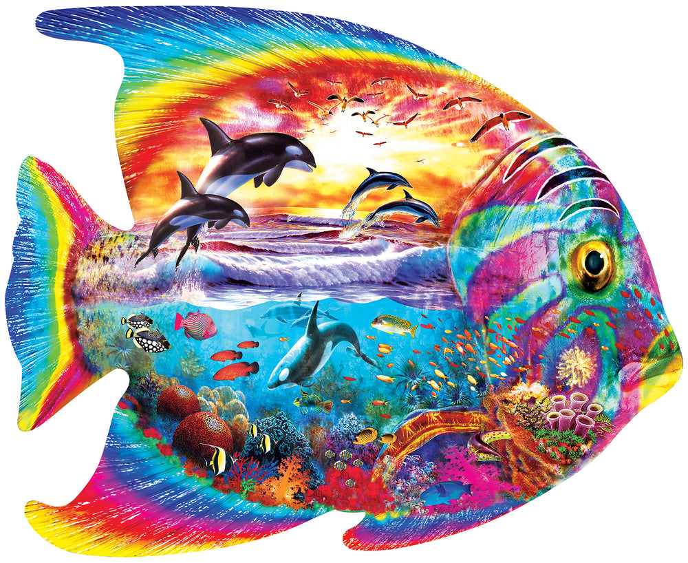 Puzzle Masterpieces: 1000 Piece Shaped Countours - Tropical Fish