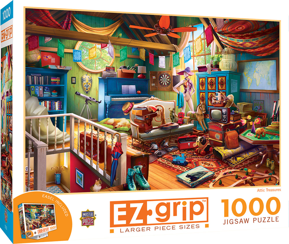 Puzzle Masterpieces: 1000 Piece EZGrip Attic Treasures