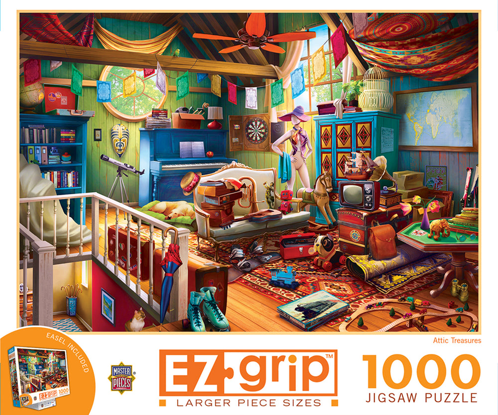 Puzzle Masterpieces: 1000 Piece EZGrip Attic Treasures