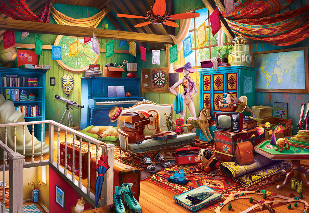 Puzzle Masterpieces: 1000 Piece EZGrip Attic Treasures