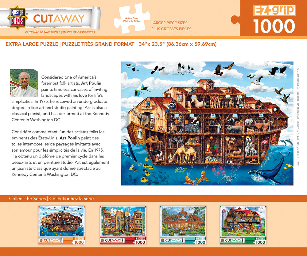 Puzzle Masterpieces: 1000 Piece EzGrip Cut-Aways - Noah's Ark