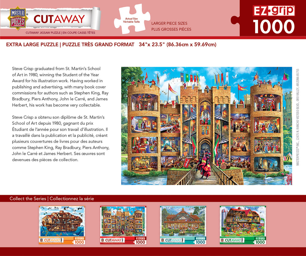 Puzzle Masterpieces: 1000 Piece EZGrip Cut-Aways - Medieval Castle