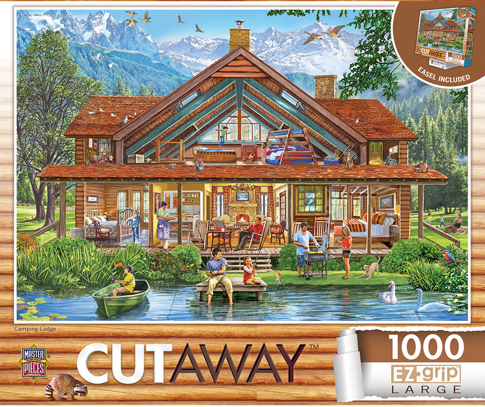 Puzzle Masterpieces: 1000 Piece EZGrip Cut-Aways - Camping Lodge