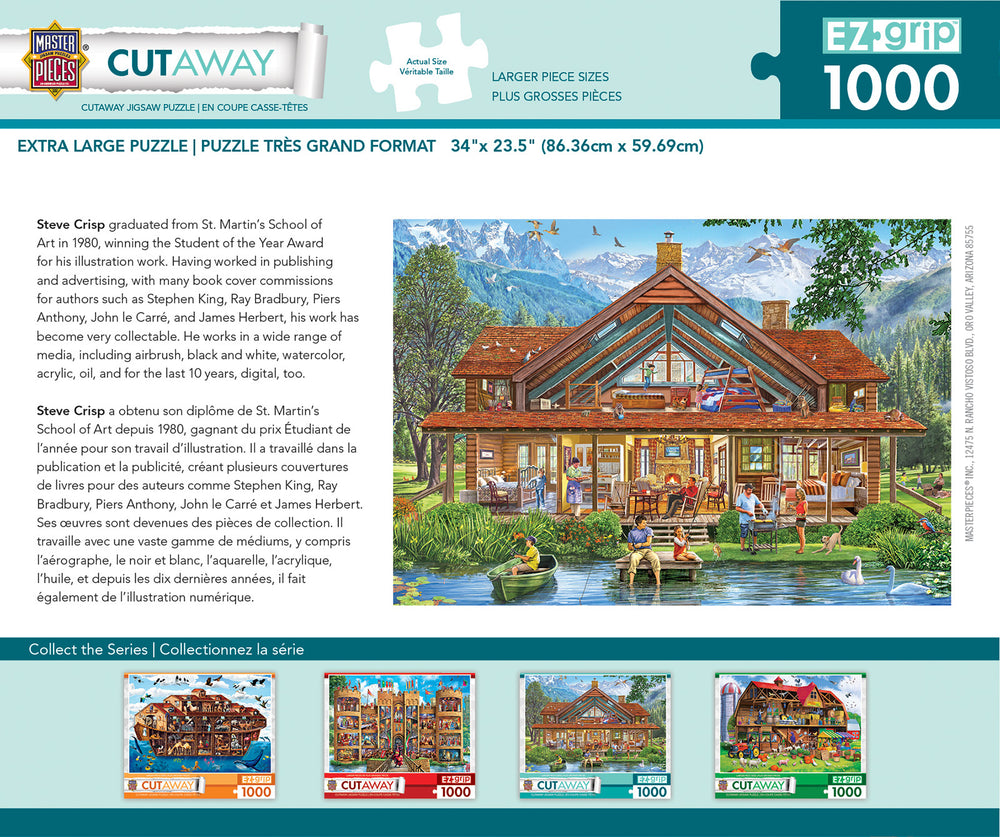 Puzzle Masterpieces: 1000 Piece EZGrip Cut-Aways - Camping Lodge