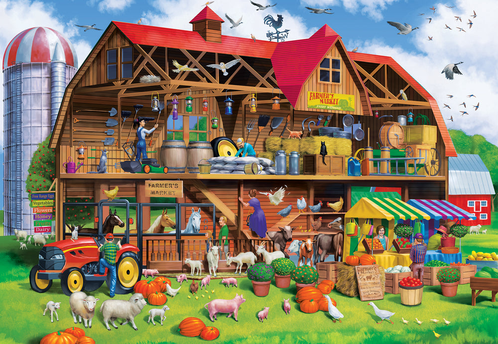 Puzzle Masterpieces: 1000 Piece EZGrip Cut-Aways - Family Barn