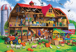 Puzzle Masterpieces: 1000 Piece EZGrip Cut-Aways - Family Barn