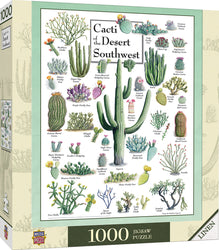 Puzzle Masterpieces: 1000 Piece Poster Art - Cacti of the Desert Southwest