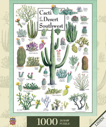 Puzzle Masterpieces: 1000 Piece Poster Art - Cacti of the Desert Southwest