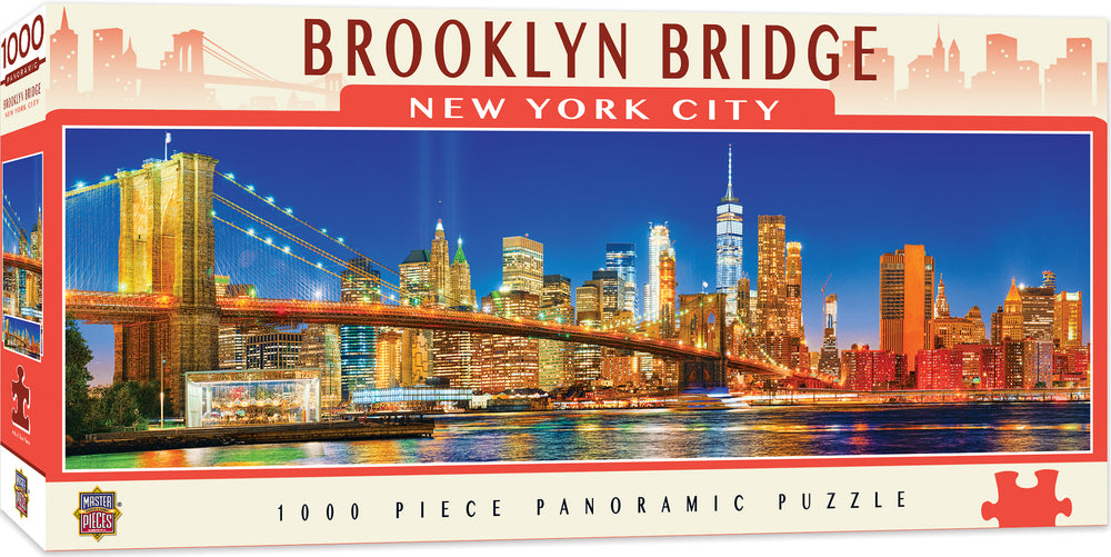 Puzzle Masterpieces: 1000 Piece Panoramic American Vistas - Brooklyn Bridge