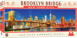 Puzzle Masterpieces: 1000 Piece Panoramic American Vistas - Brooklyn Bridge