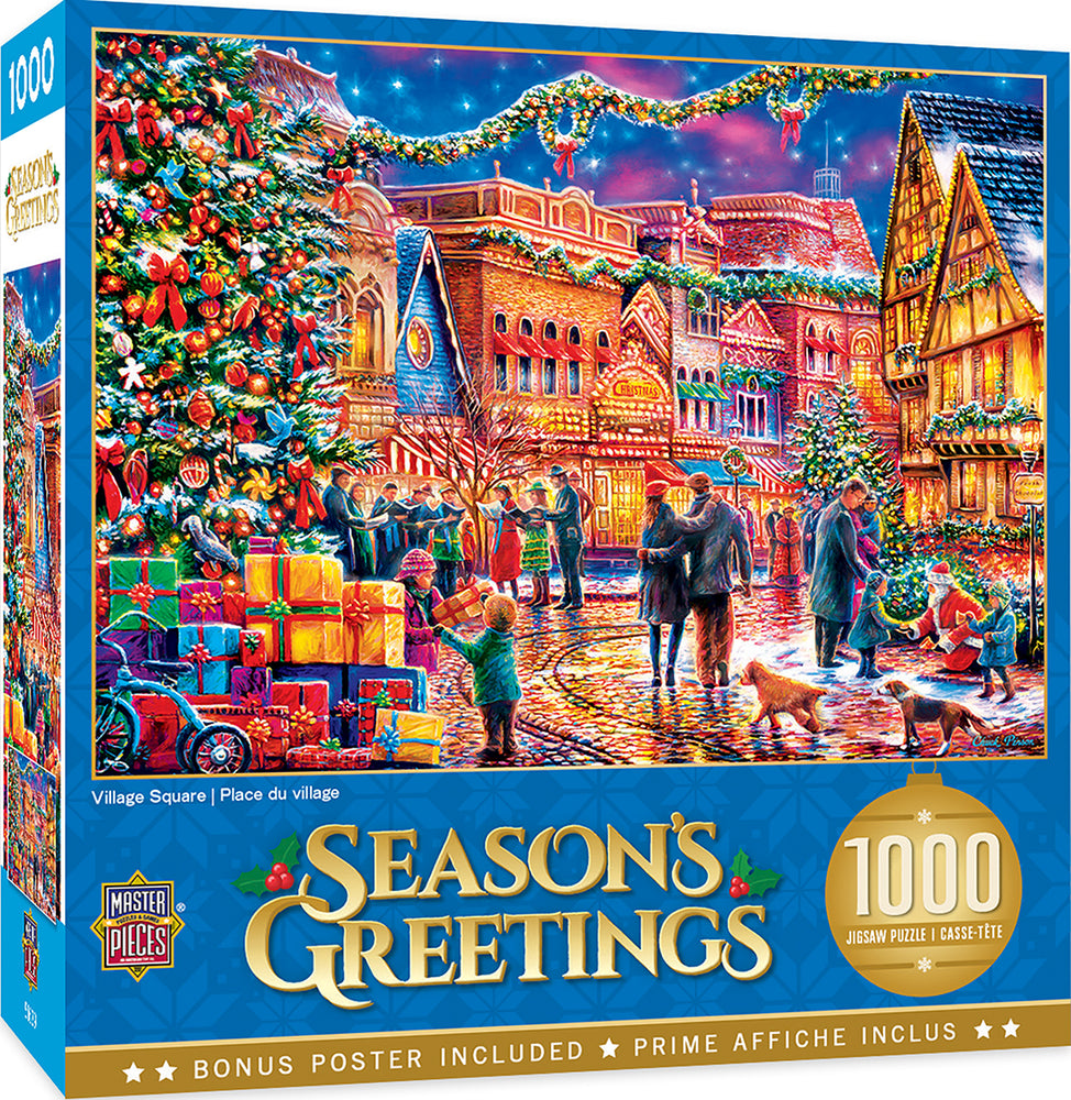 Puzzle Masterpieces: 1000 Piece Holiday - Village Square