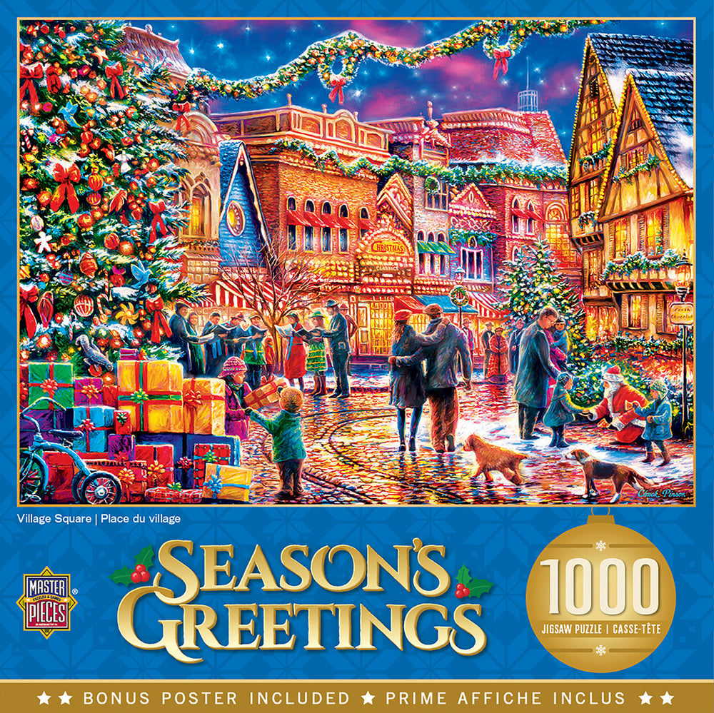 Puzzle Masterpieces: 1000 Piece Holiday - Village Square