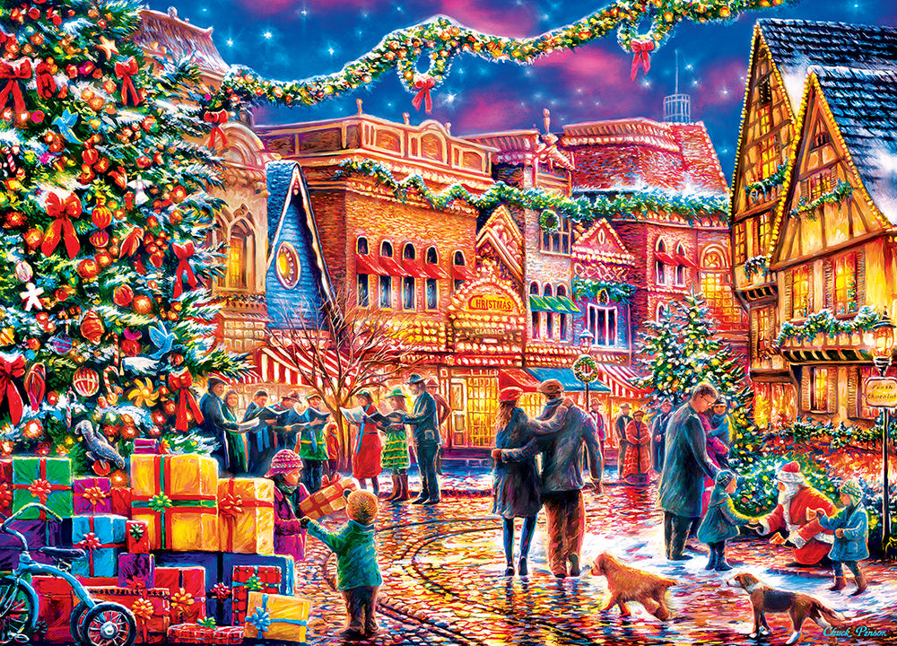 Puzzle Masterpieces: 1000 Piece Holiday - Village Square