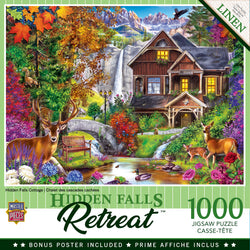 Puzzle Masterpieces: 1000 Piece Retreat - Hidden Falls Retreat