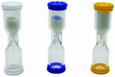 Sand Timer set - White (1 min)/Blue (2 minute)/Yellow (3 Minute)