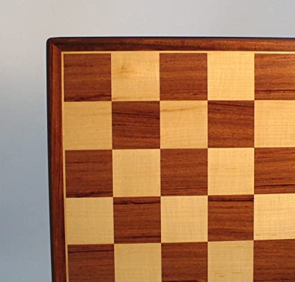Chess Board 17.25in Padauk & Maple Veneer Chess Board with 2in Squares