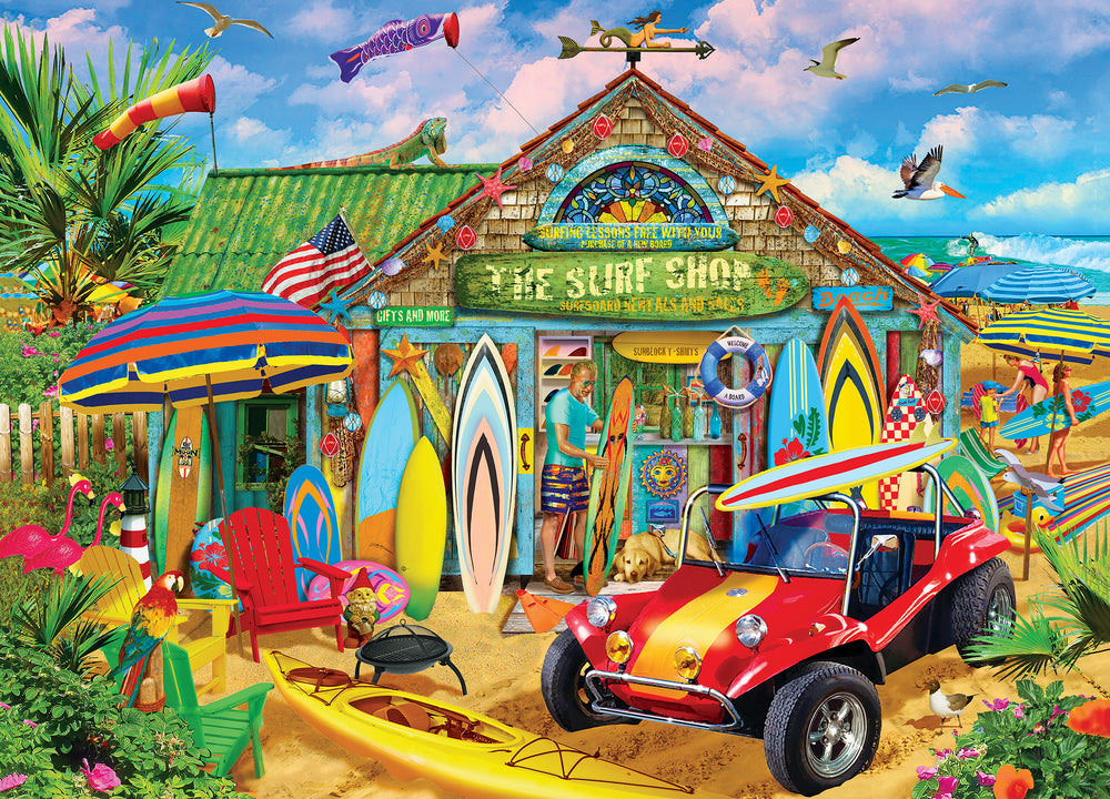 Puzzle Masterpieces: 1000 Piece Seek & Find - Beach Time Fun