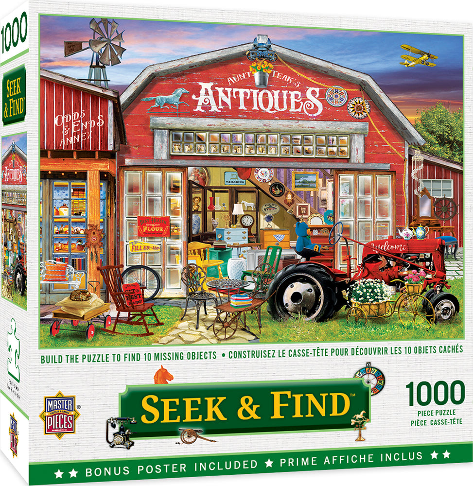 Puzzle Masterpieces: 1000 Piece Seek & Find - Antiques for Sale