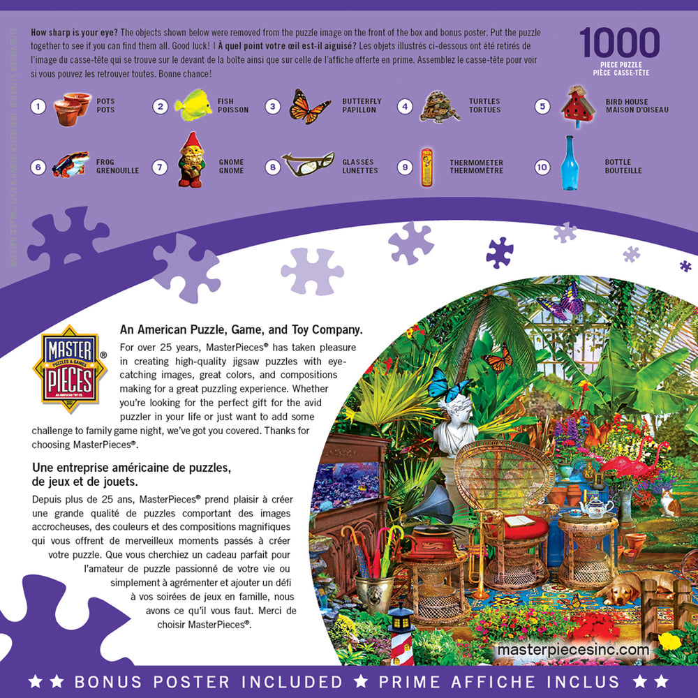 Puzzle Masterpieces: 1000 Piece Seek & Find - Garden Hideway