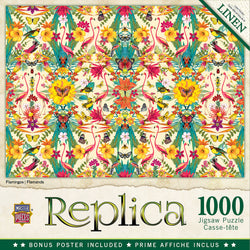 Puzzle Masterpieces: 1000 Piece Replica - Flamingos