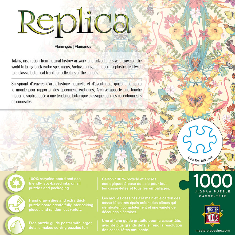 Puzzle Masterpieces: 1000 Piece Replica - Flamingos