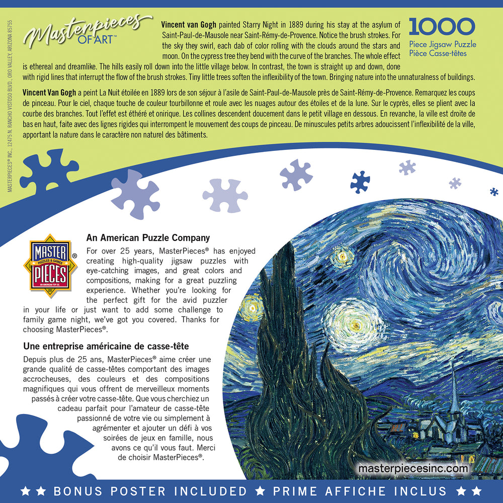 Puzzle Masterpieces: 1000 Piece Masterpieces - Starry Night