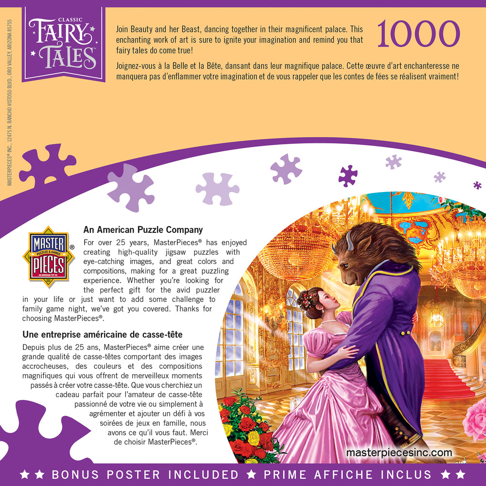 Puzzle Masterpieces: 1000 Piece Classic Fairy Tales - Beauty and the Beast