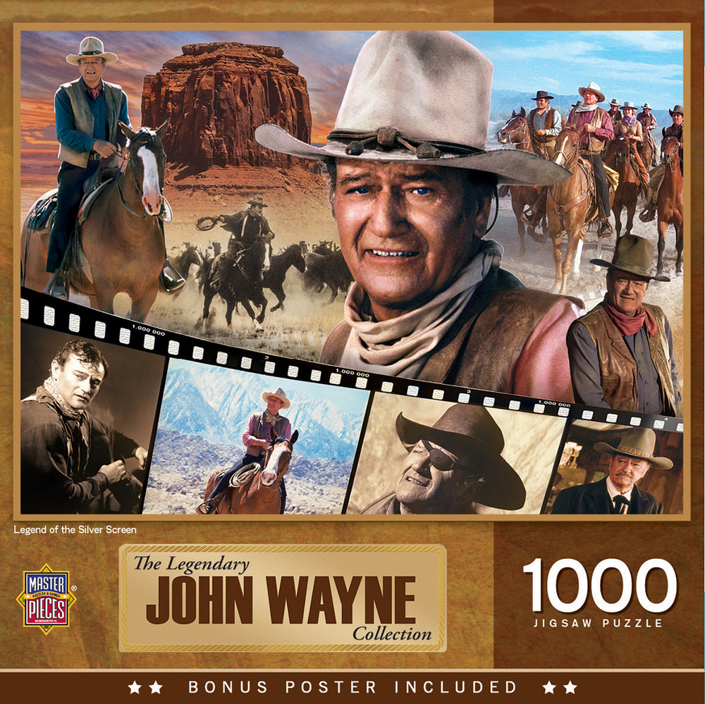 Puzzle Masterpieces: 1000 Piece John Wayne - Legend of the Silver Screen