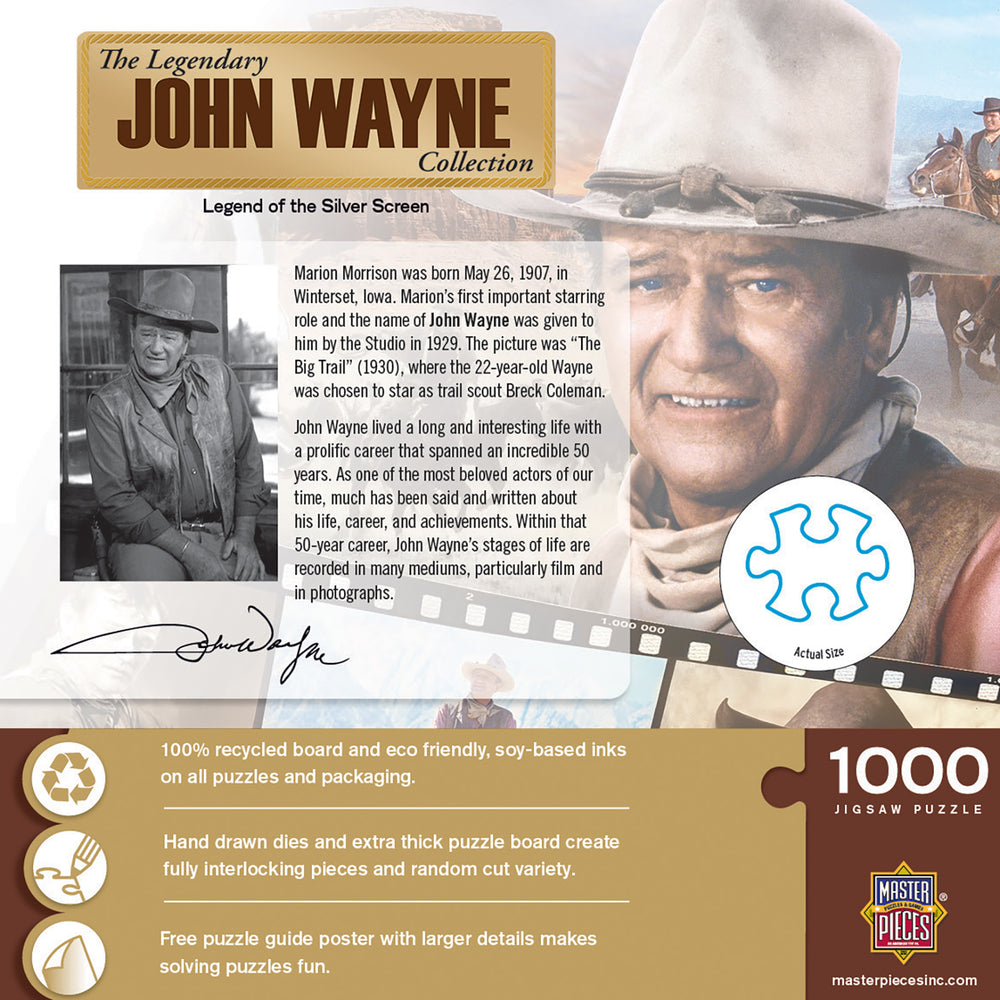 Puzzle Masterpieces: 1000 Piece John Wayne - Legend of the Silver Screen