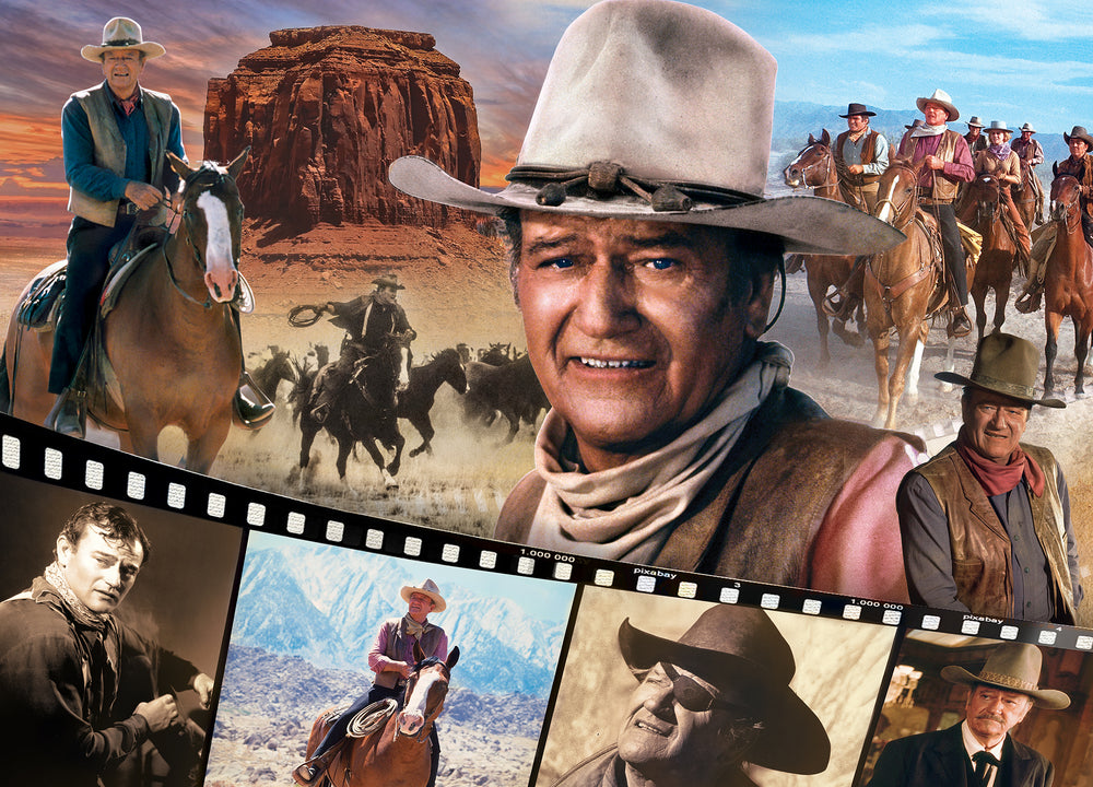 Puzzle Masterpieces: 1000 Piece John Wayne - Legend of the Silver Screen
