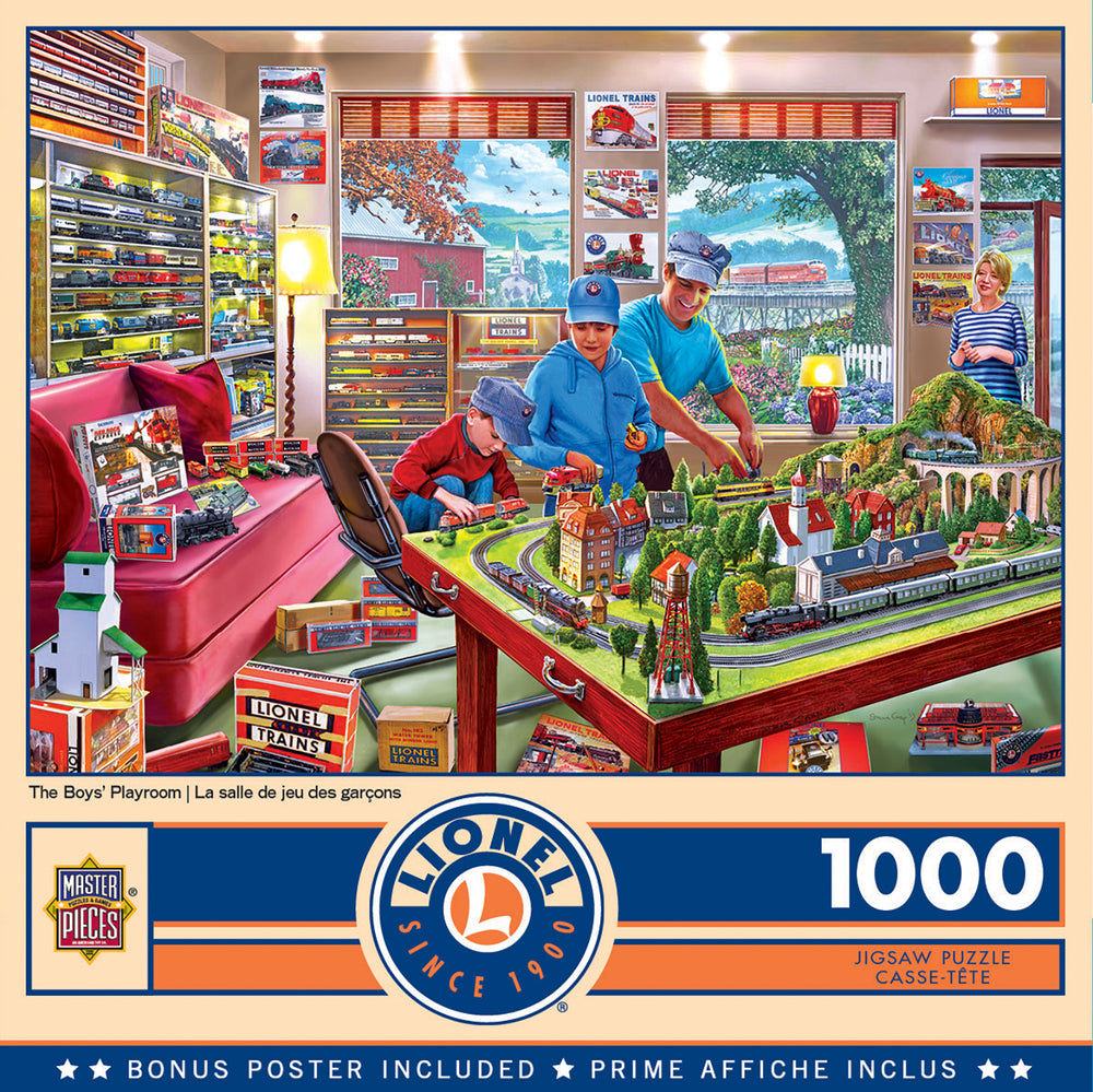 Puzzle Masterpieces: 1000 Piece Lionel - The Boy's Playroom
