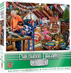 Puzzle Masterpieces: 1000 Piece Childhood Dreams - Playtime in the Attic